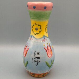 5 1/2" Jane Kitching Bud Vase Boho Flower Power Grannycore Cottage Vintage Cheer